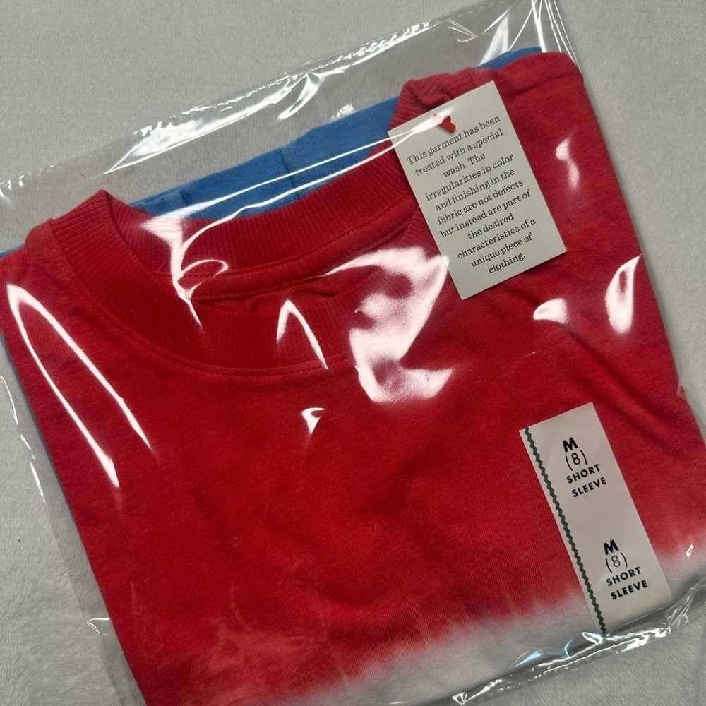 Cat & Jack Red Blue White Tie-Dye T-shirt short sleeve kids sizes choose size👇 - Picture 12 of 13